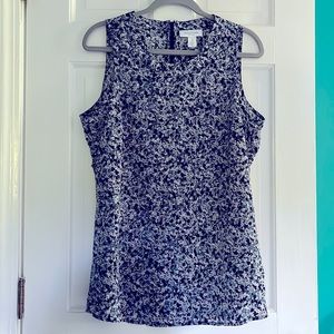 Motherhood Maternity Floral Blue tank top